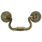 Solid Polished Antique Brass Cupboard / Drawer Drop handle (XL998)